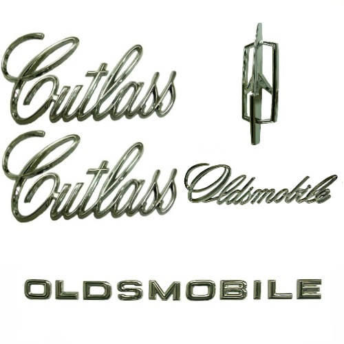 1971 Olds Cutlass "442" Grill Fenders & Trunk Emblem Set with Hardware 